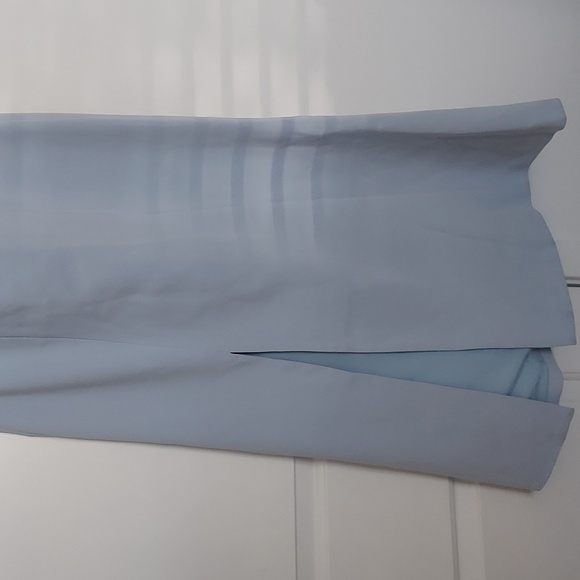 NEW Cinq a Sept Adela Tie-Back Trumpet Midi Dress in Light Blue - Picture 3 of 8